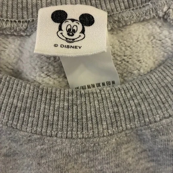 Walt Disney World Mickey Mouse Crewneck Sweatshirt Gray Adult M Pullover - Picture 4 of 5